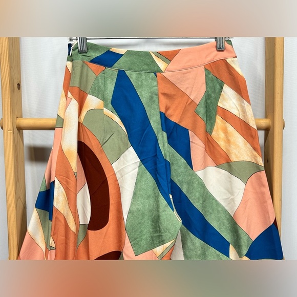 LUUKSE Colorful Abstract Wide Leg Palazzo Pants size M - Picture 5 of 11